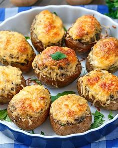 Картофель фаршированный грибами