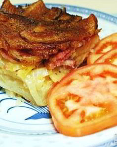 Картофель, запеченный в беконе в форме