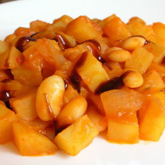 Рецепт картошки с фасолью