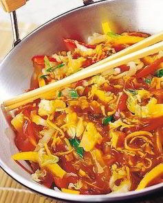 Китайская капуста на сковородке