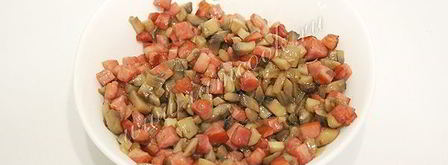 лук запеченный, фаршированный грибами и ветчиной. Шаг 8