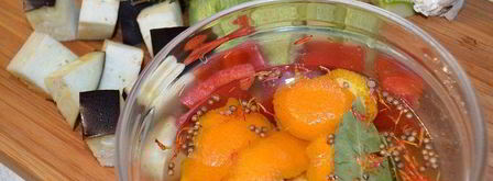 овощи в шафрановом маринаде. Шаг 2