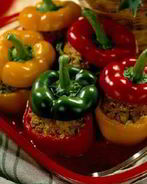 Перец фаршированный перловкой