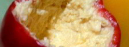 перец, фаршированный сыром и яйцом. Шаг 3