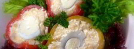 перец, фаршированный сыром и яйцом. Шаг 5