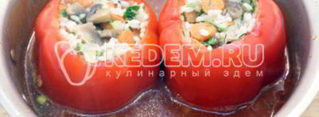 перцы фаршированные рисом и грибами. Шаг 11