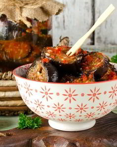 Пряные баклажаны с чесночным маринадом