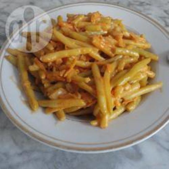 Рецепт стручковой фасоли в сметанном соусе