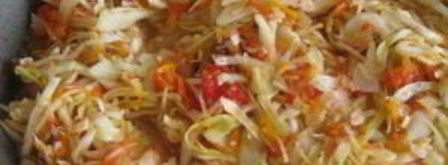 тушеная капуста с шампиньонами. Шаг 4