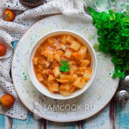 Рецепт тушеной картошки