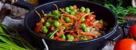 тушеные овощи с грибами. Шаг 9