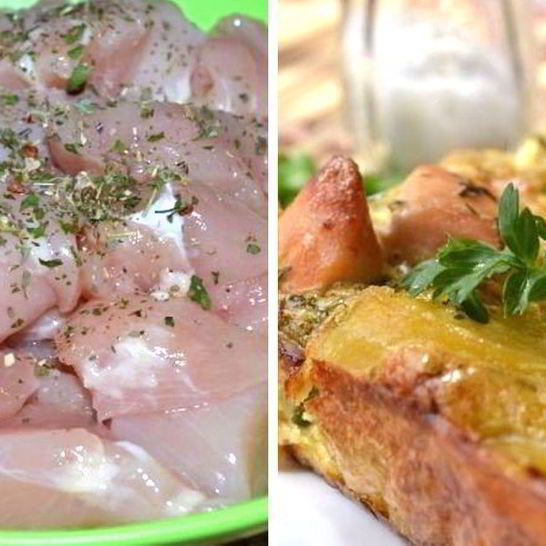 Рецепт запеченного картофеля с курицей