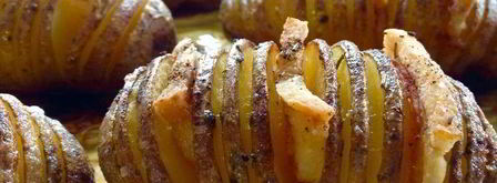 запеченный веерный картофель с салом. Шаг 8