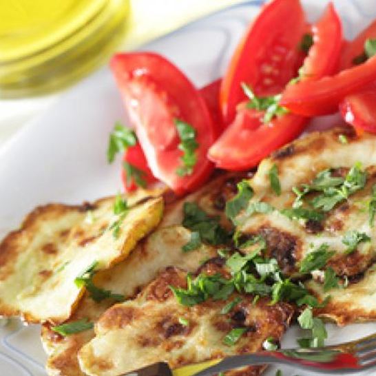 Рецепт жареного патиссона со свежими помидорами