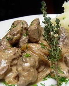 Говяжья печень со сметаной в мультиварке