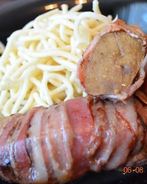 Говяжья печень в беконе