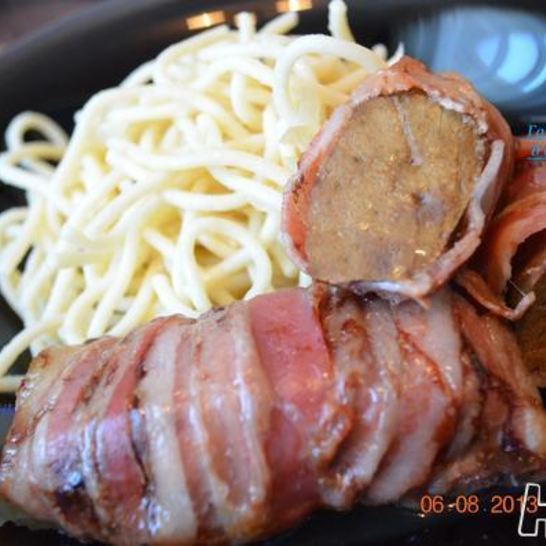 Рецепт говяжьей печени в беконе