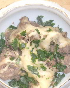 Куриная печень под сыром