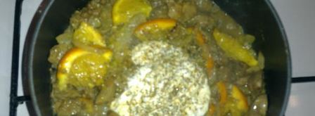 куриная печень с апельсинами. Шаг 6