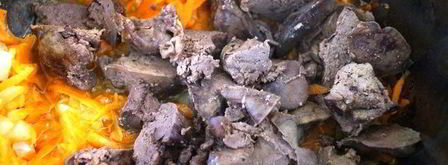 куриная печень с фасолькой. Шаг 6