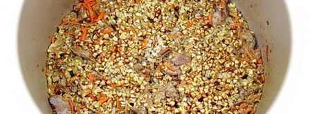 куриная печень с гречкой в мультиварке. Шаг 12