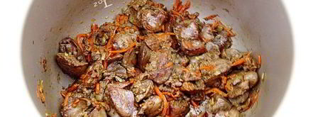 куриная печень с гречкой в мультиварке. Шаг 9