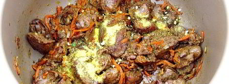 куриная печень с гречкой в мультиварке. Шаг 10