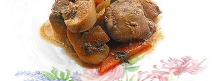 куриная печень с грибами. Шаг 5