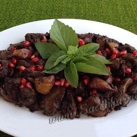 Рецепт куриной печени с инжиром и вином