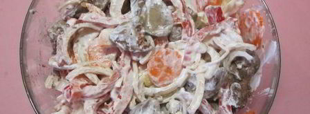 куриная печень с овощами в духовке. Шаг 5