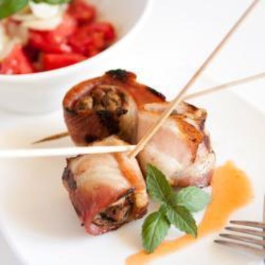 Рецепт куриной печени в беконе