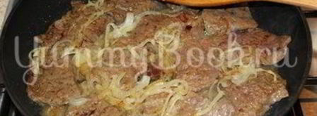 нежная печень в сметане. Шаг 6