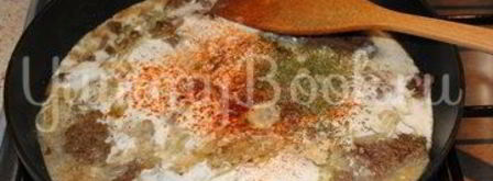 нежная печень в сметане. Шаг 8