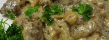 печень говяжья, тушенная в сметане. Шаг 10