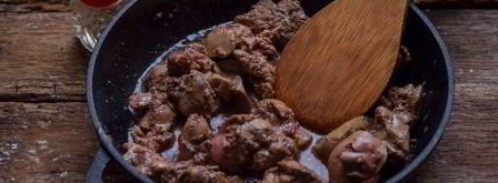 печень куриная в сливках. Шаг 2