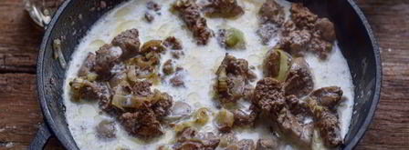 печень куриная в сливках. Шаг 4