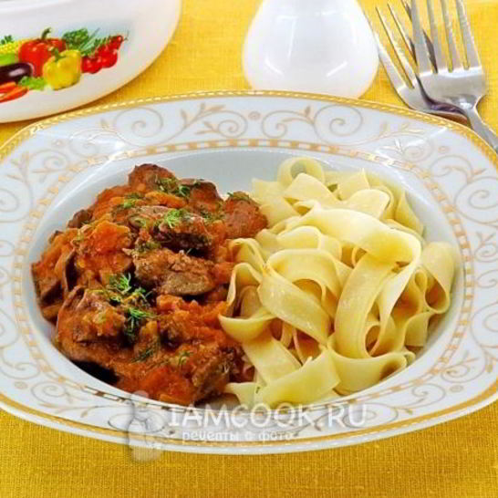 Рецепт печени куриной в яблочнома соусе в микроволновке