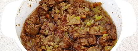 печень куриная в яблочном соусе в микроволновке. Шаг 11