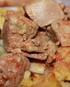 Печень по-строгановски