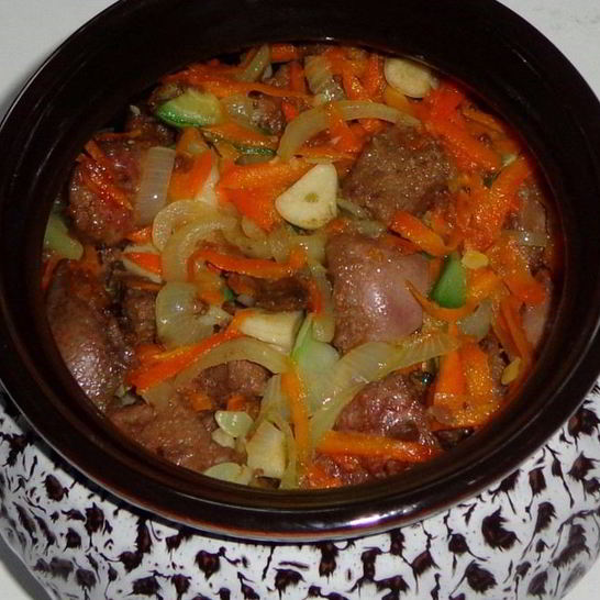 Рецепт печени с кабачками в горшочке