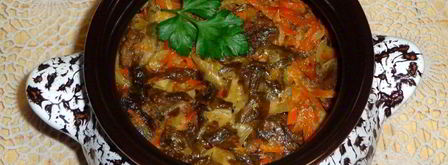 печень с кабачками в горшочке. Шаг 10