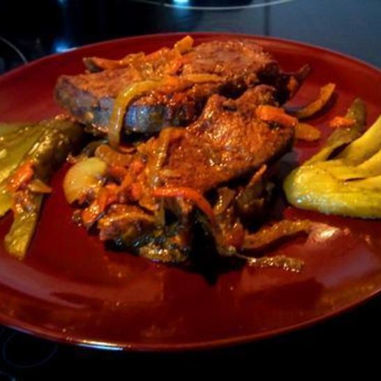 Рецепт печени с морковью и солеными огурцами