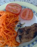 Печень свиная жареная