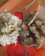 Печень, тушенная в соусе