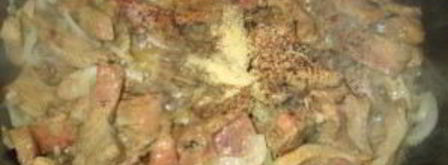 печень, тушенная в соусе. Шаг 2