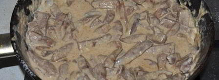 печень в сливочном соусе бешамель. Шаг 4