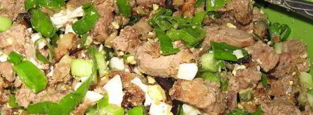 плетенка из слоеного теста, с баклажанами и куриной печенью. Шаг 5