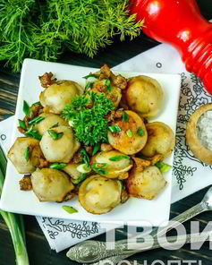 Жареные пельмени