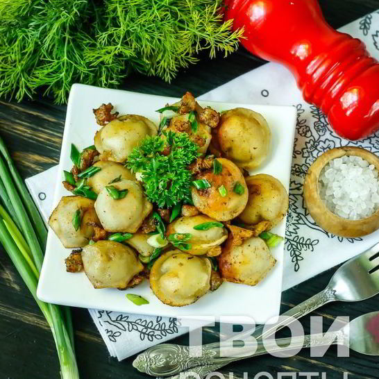 Рецепт жареных пельменей