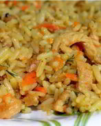 Быстрый плов с курицей